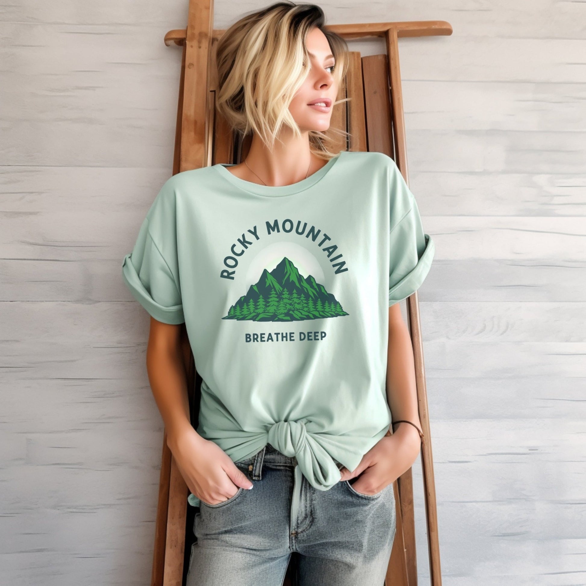 Rocky Mountain Breathe Deep T-Shirt - S - Sloth & Duck