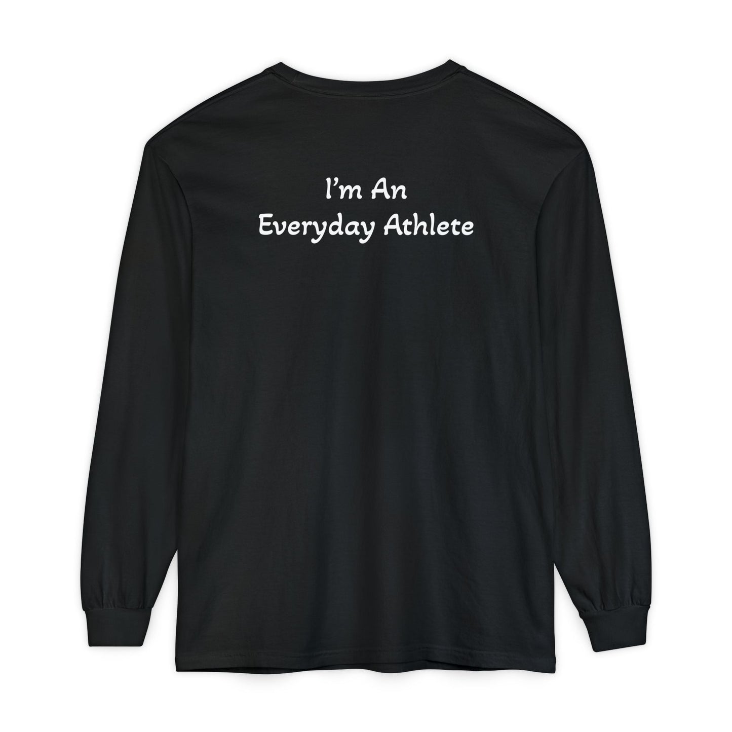 Run Tri Bike Logo Long Sleeve “I’m An Everyday Athlete” - Blue Jean - Sloth & Duck