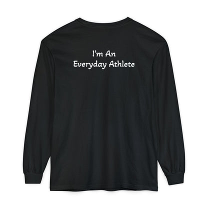 Run Tri Bike Logo Long Sleeve “I’m An Everyday Athlete” - Blue Jean - Sloth & Duck