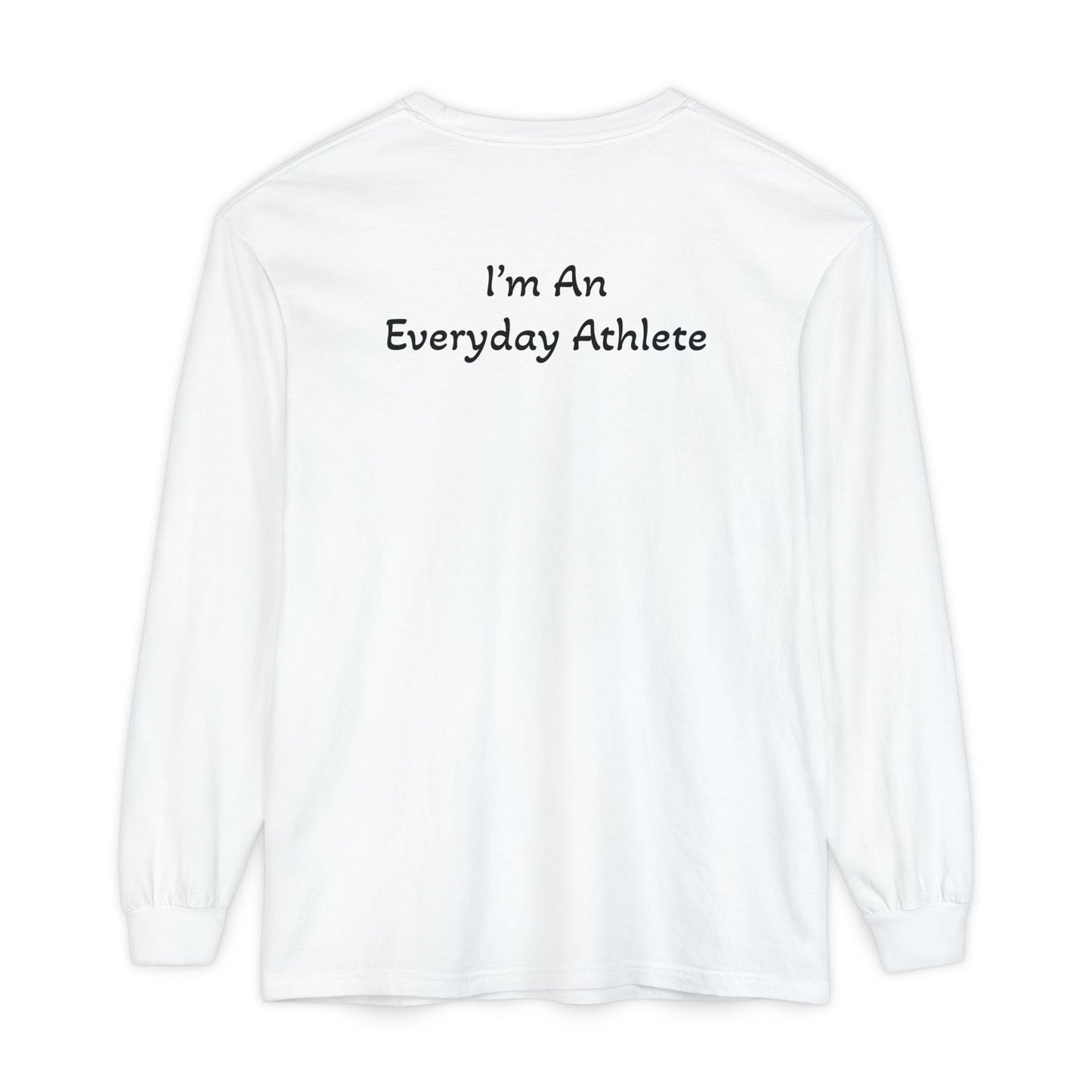 Run Tri Bike Logo Long Sleeve “I’m An Everyday Athlete” - Blue Jean - Sloth & Duck