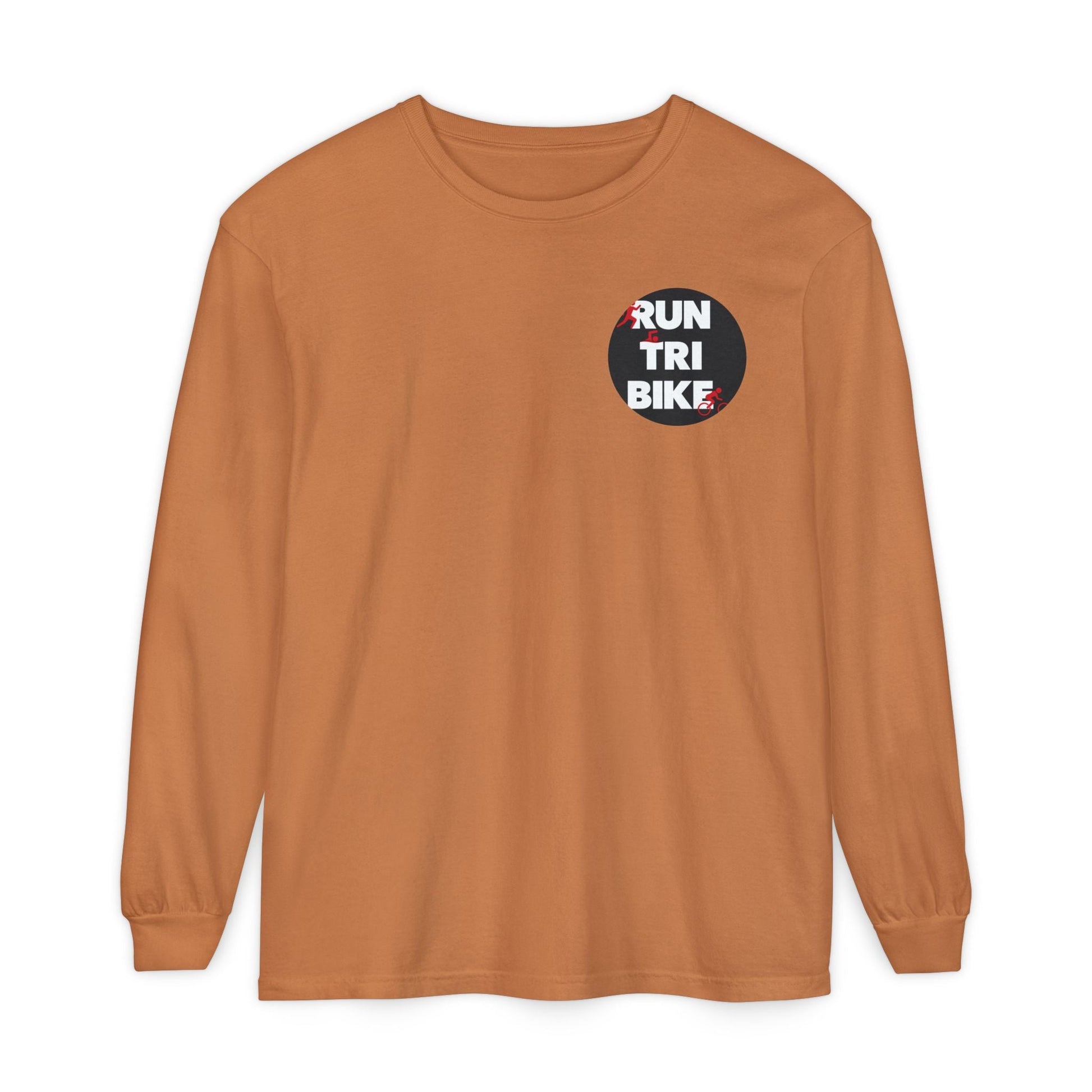 Run Tri Bike Logo Long Sleeve “I’m An Everyday Athlete” - Yam - Sloth & Duck