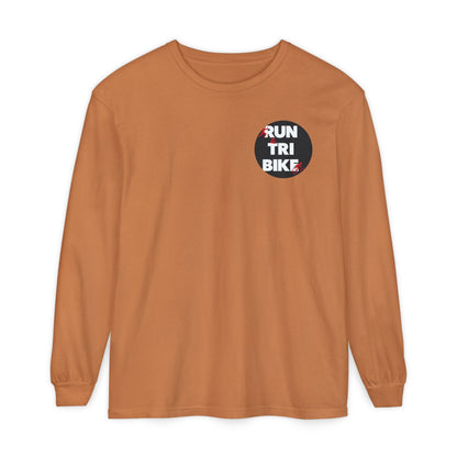 Run Tri Bike Logo Long Sleeve “I’m An Everyday Athlete” - Yam - Sloth & Duck