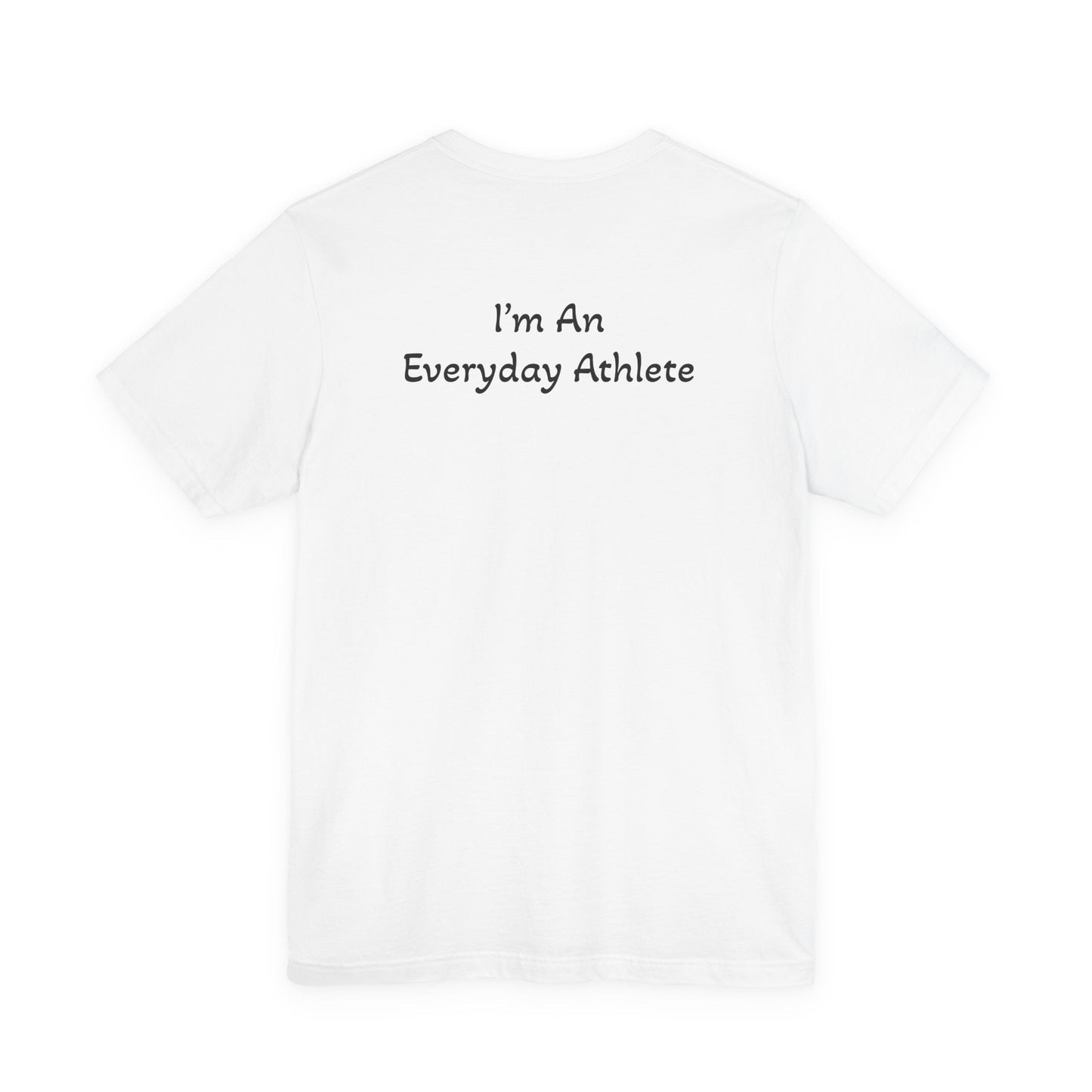 Run Tri Bike Logo T-Shirt with “I’m An Everyday Athlete” Back - Pink - Sloth & Duck