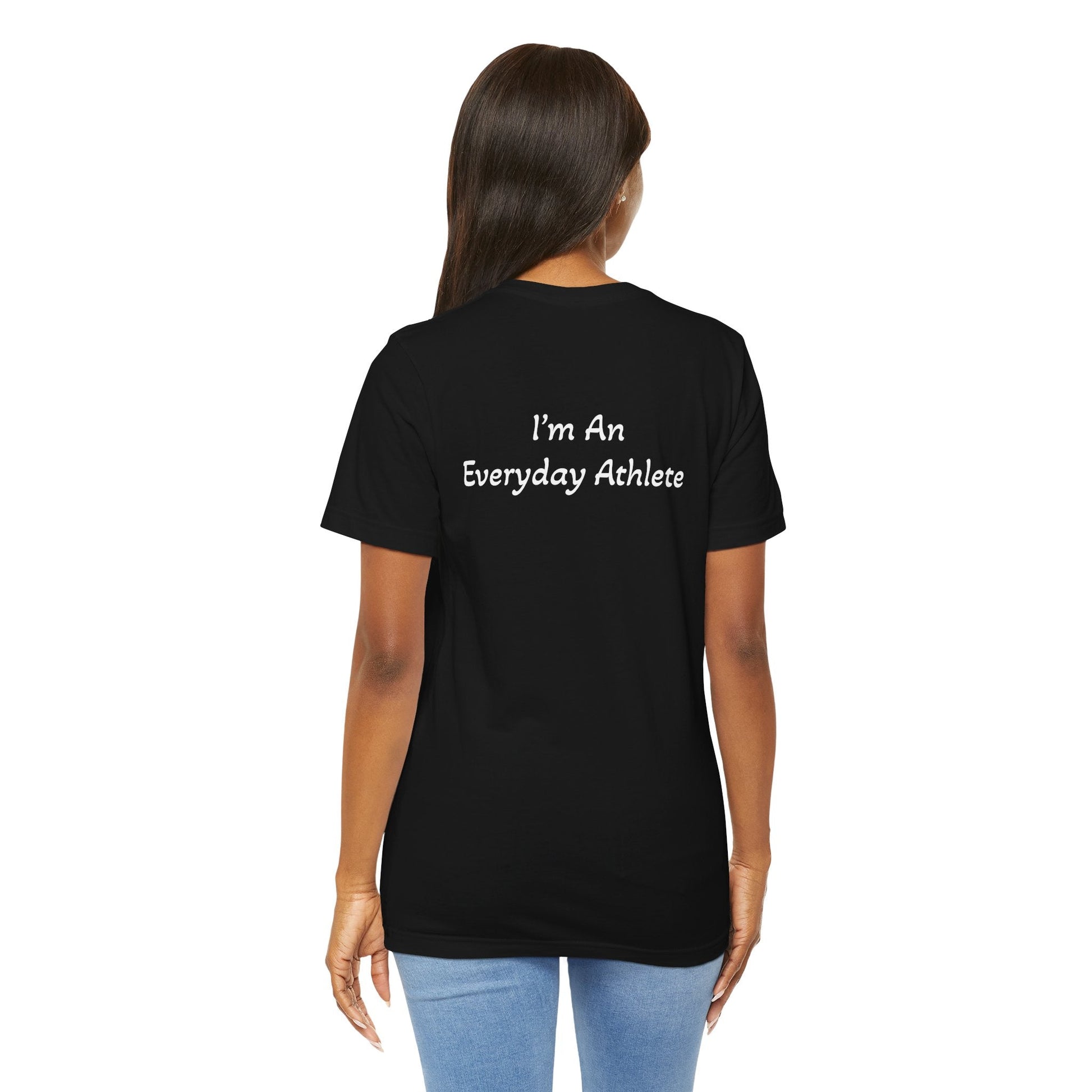 Run Tri Bike Logo T-Shirt with “I’m An Everyday Athlete” Back - Pink - Sloth & Duck
