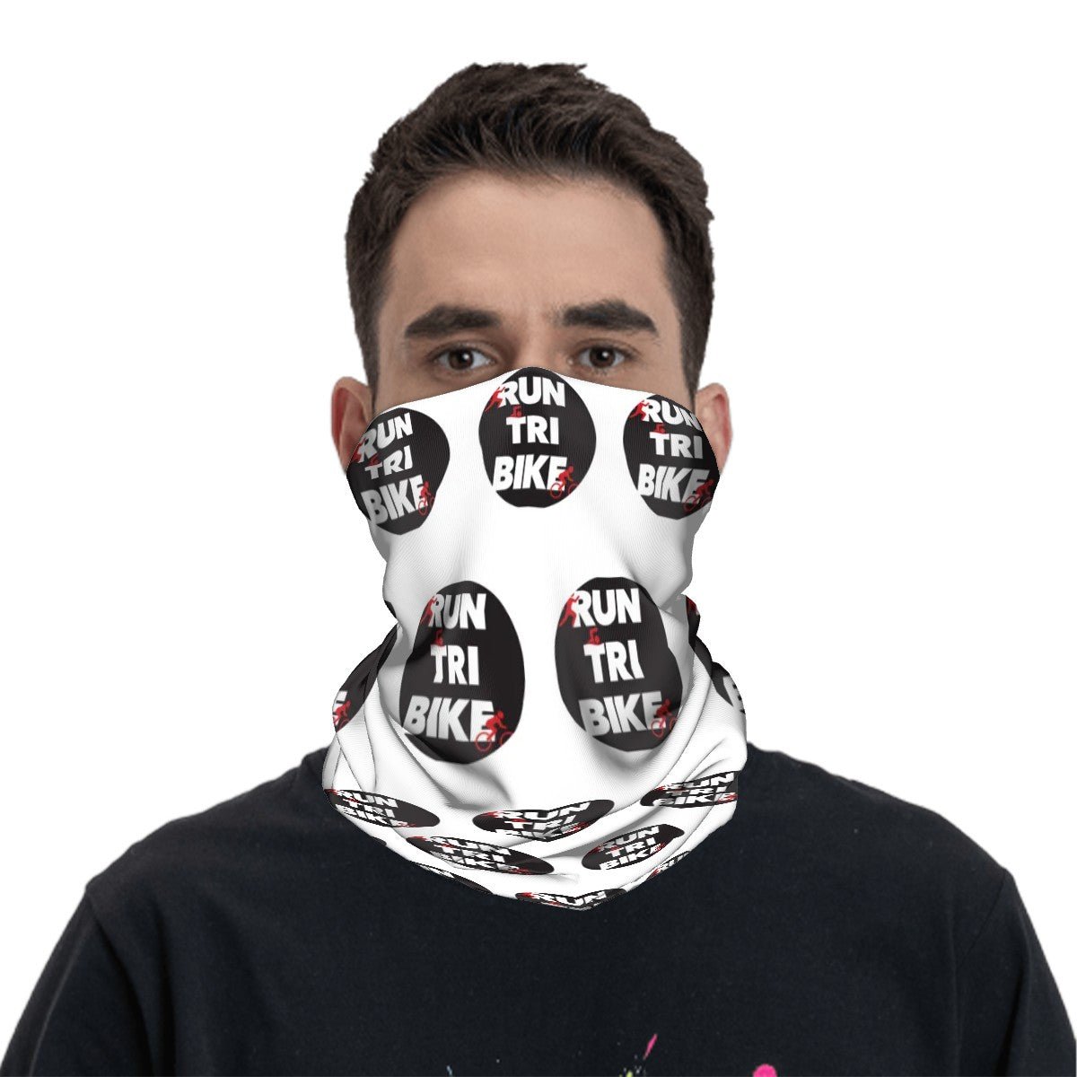 Run Tri Bike Multifunction Neck Gaiter - 10"x20" - Sloth & Duck
