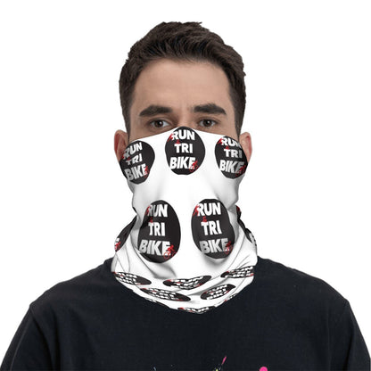 Run Tri Bike Multifunction Neck Gaiter - 10"x20" - Sloth & Duck