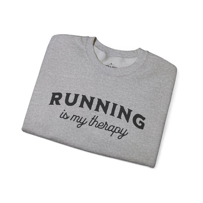 "Running Is My Therapy" Sweatshirt - Sport Grey - Sloth & Duck