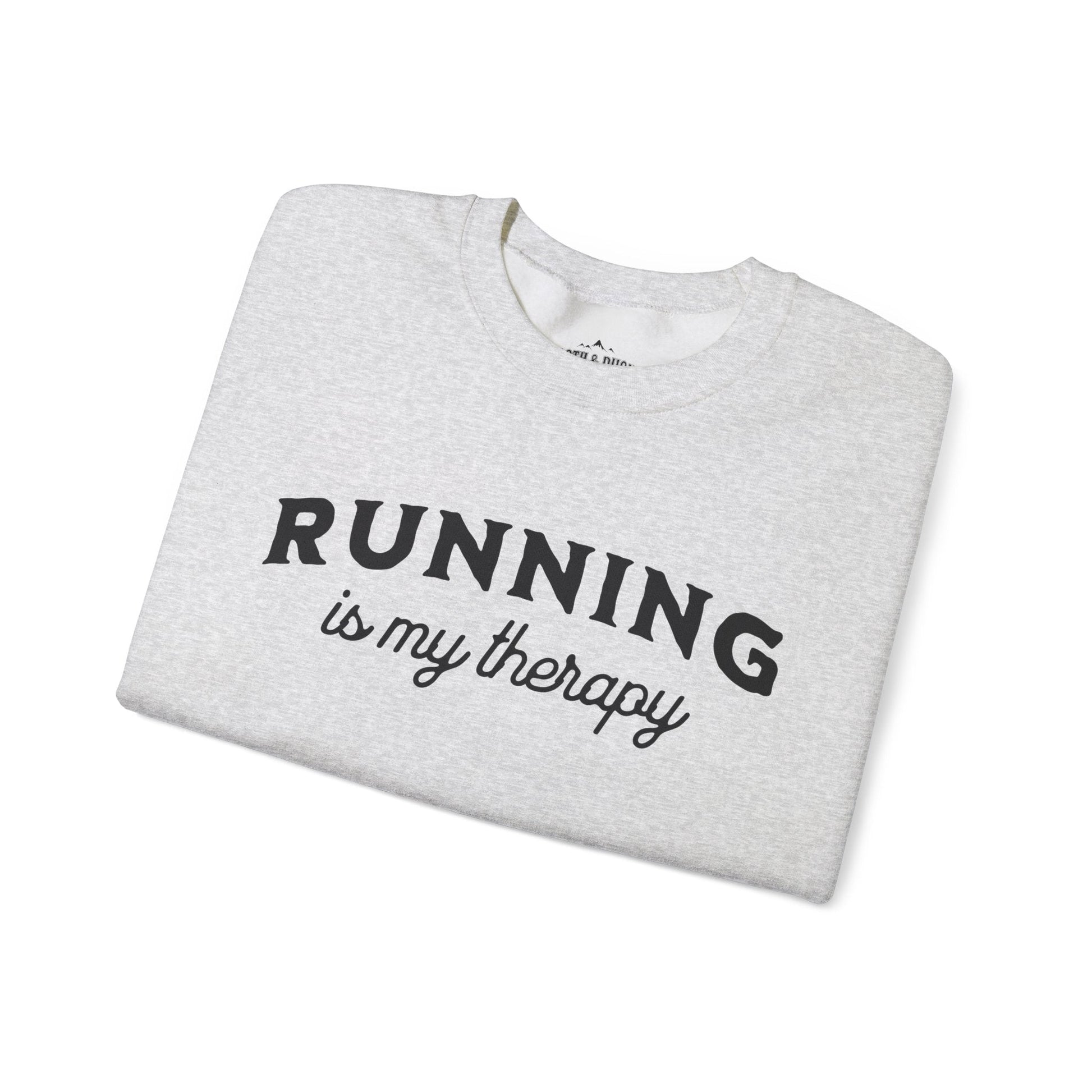"Running Is My Therapy" Sweatshirt - Ash - Sloth & Duck