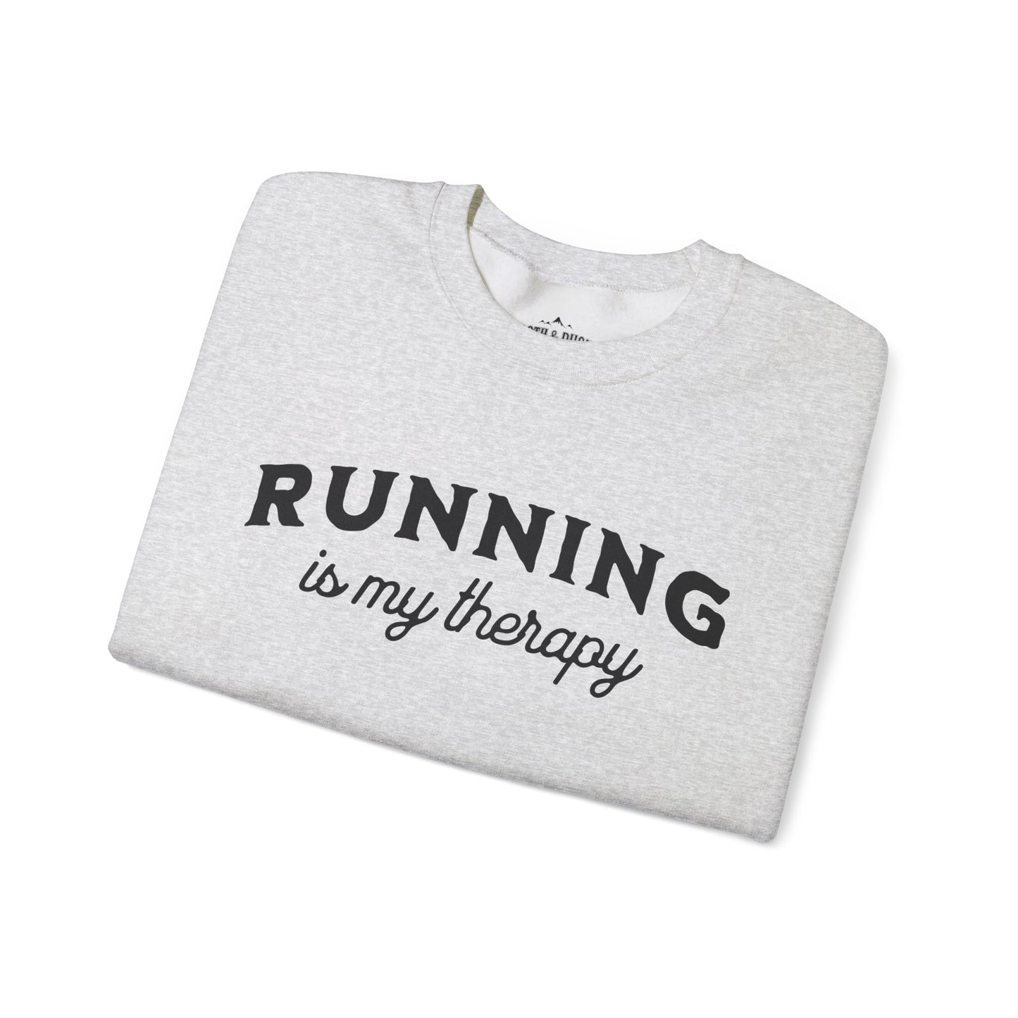 running is my therapy salt and pepper crewneck sweatshirt