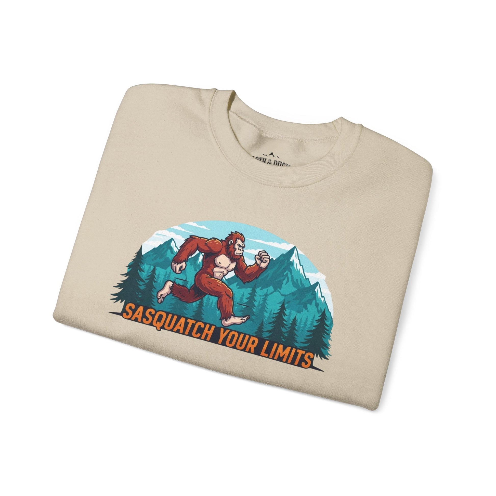 Sasquatch Your Limits, Trail Running Sweatshirt - White - Sloth & Duck