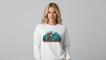 Sasquatch Your Limits, Trail Running Sweatshirt - Forest Green - Sloth & Duck