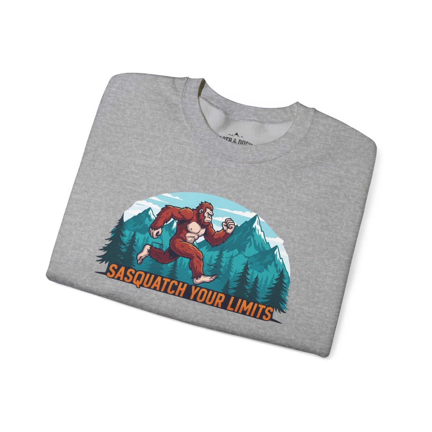 Sasquatch Your Limits, Trail Running Sweatshirt - Forest Green - Sloth & Duck
