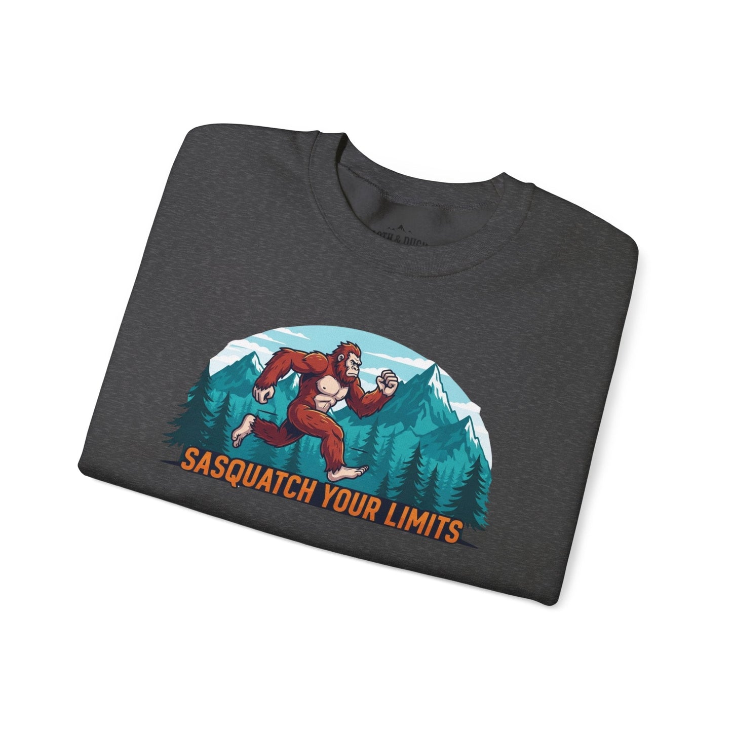 Sasquatch Your Limits, Trail Running Sweatshirt - Forest Green - Sloth & Duck