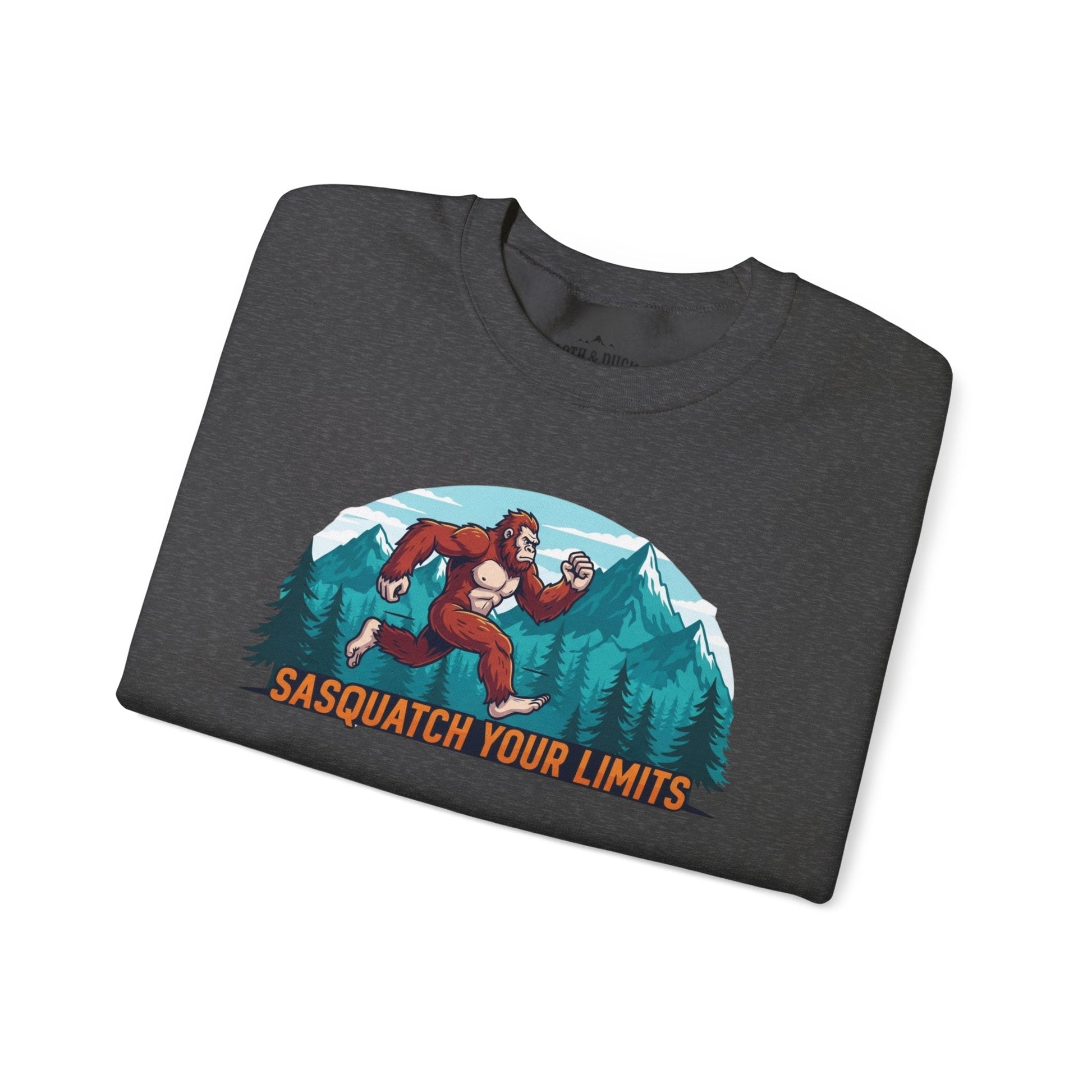 Sasquatch Your Limits, Trail Running Sweatshirt - Forest Green - Sloth & Duck