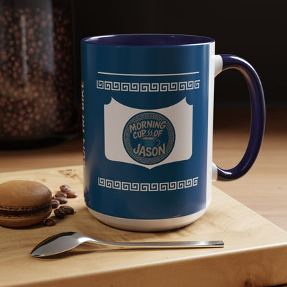 Sip. Laugh. Think. Repeat. Blue Mug - 15oz - Sloth & Duck