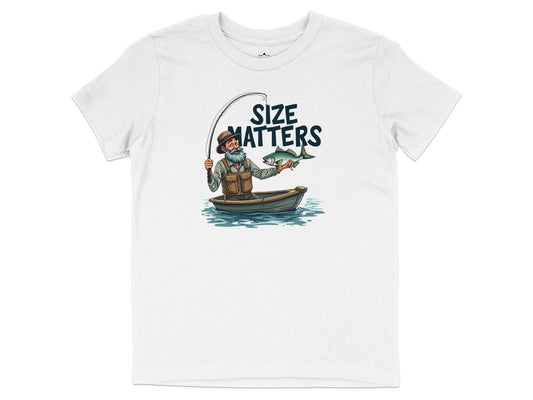 Size Matters Funny Fishing T-Shirt - T-Shirt - S - Sloth & Duck