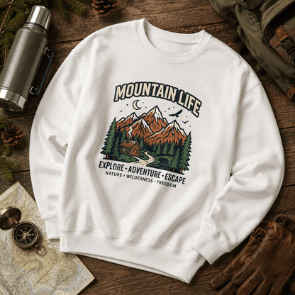 Sloth and Duck Heritage Mountain Crewneck – Premium Trail Sweatshirt -S - Sloth & Duck