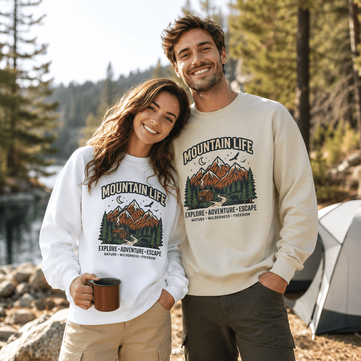 Sloth and Duck Heritage Mountain Crewneck – Premium Trail Sweatshirt -S - Sloth & Duck
