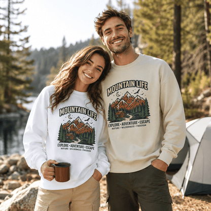 Sloth and Duck Heritage Mountain Crewneck – Premium Trail Sweatshirt -S - Sloth & Duck