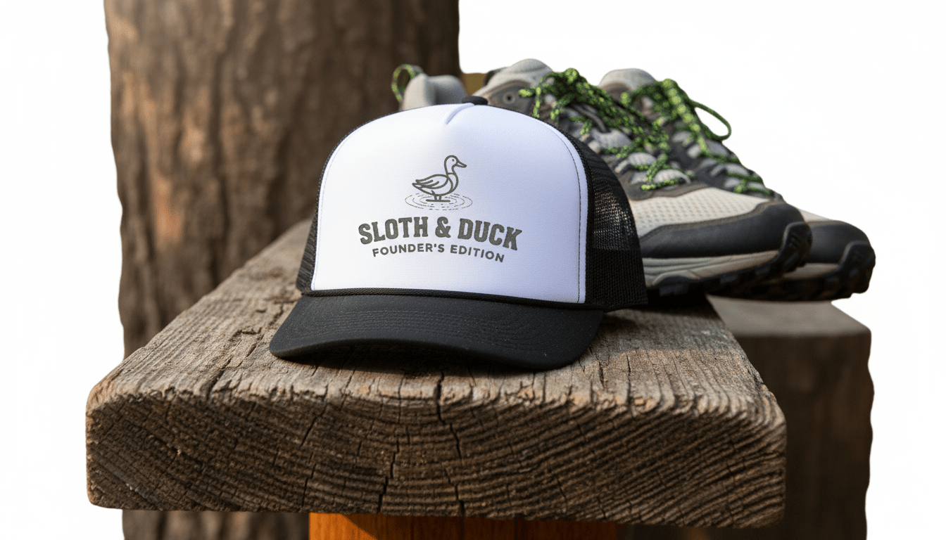 Sloth & Duck Founder’s Edition Trucker Cap | Vintage Duck - Black - Sloth & Duck