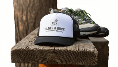 Sloth & Duck Founder’s Edition Trucker Cap | Vintage Duck - Black - Sloth & Duck
