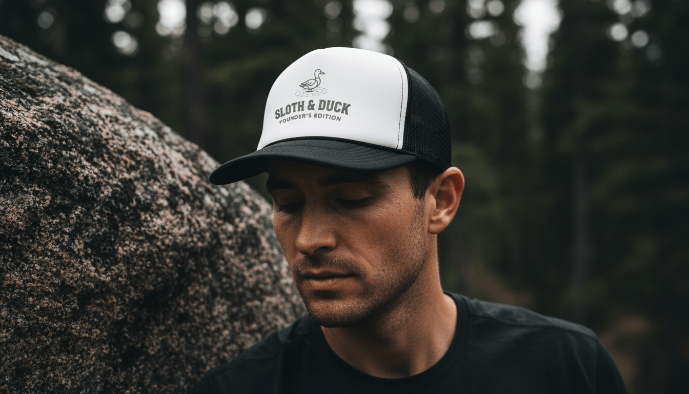 Sloth & Duck Founder’s Edition Trucker Cap | Vintage Duck - Black - Sloth & Duck
