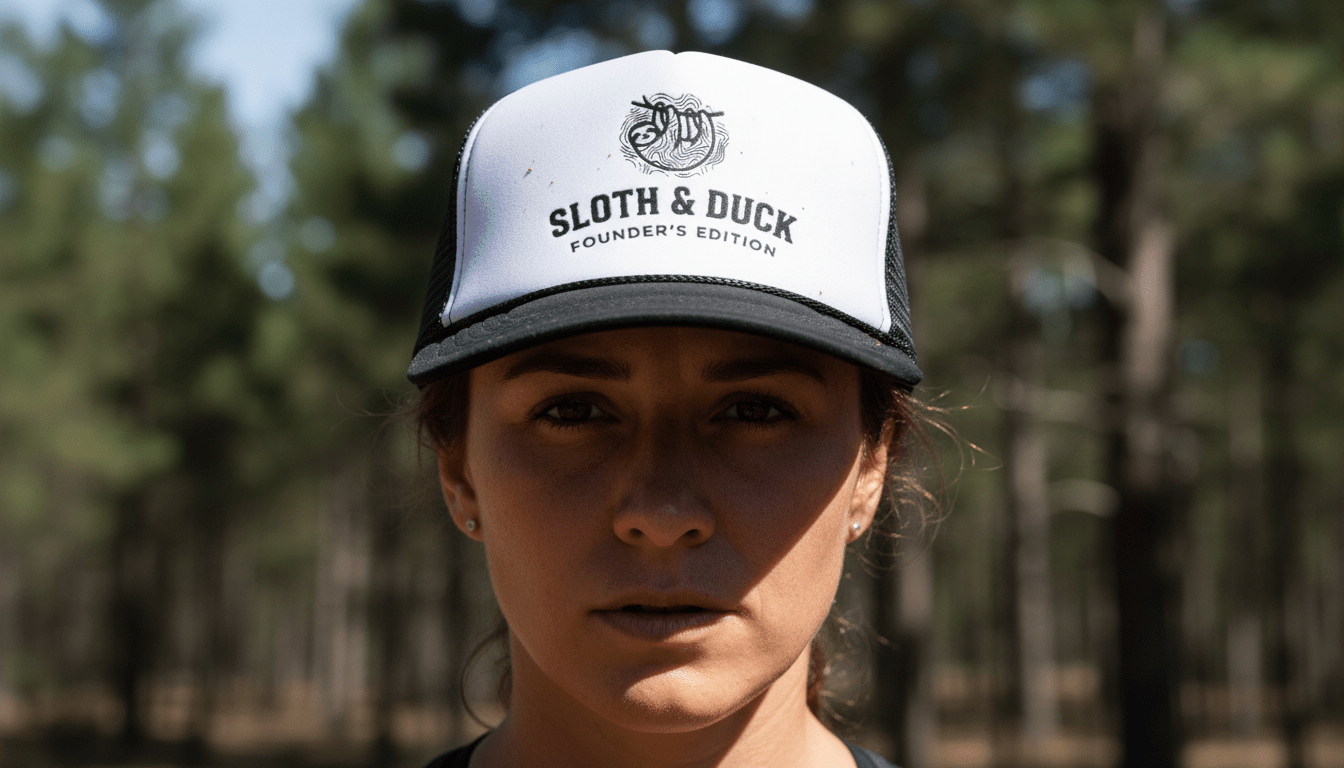 Sloth & Duck Founder’s Edition Trucker Cap | Vintage Sloth - Dark Navy - Sloth & Duck