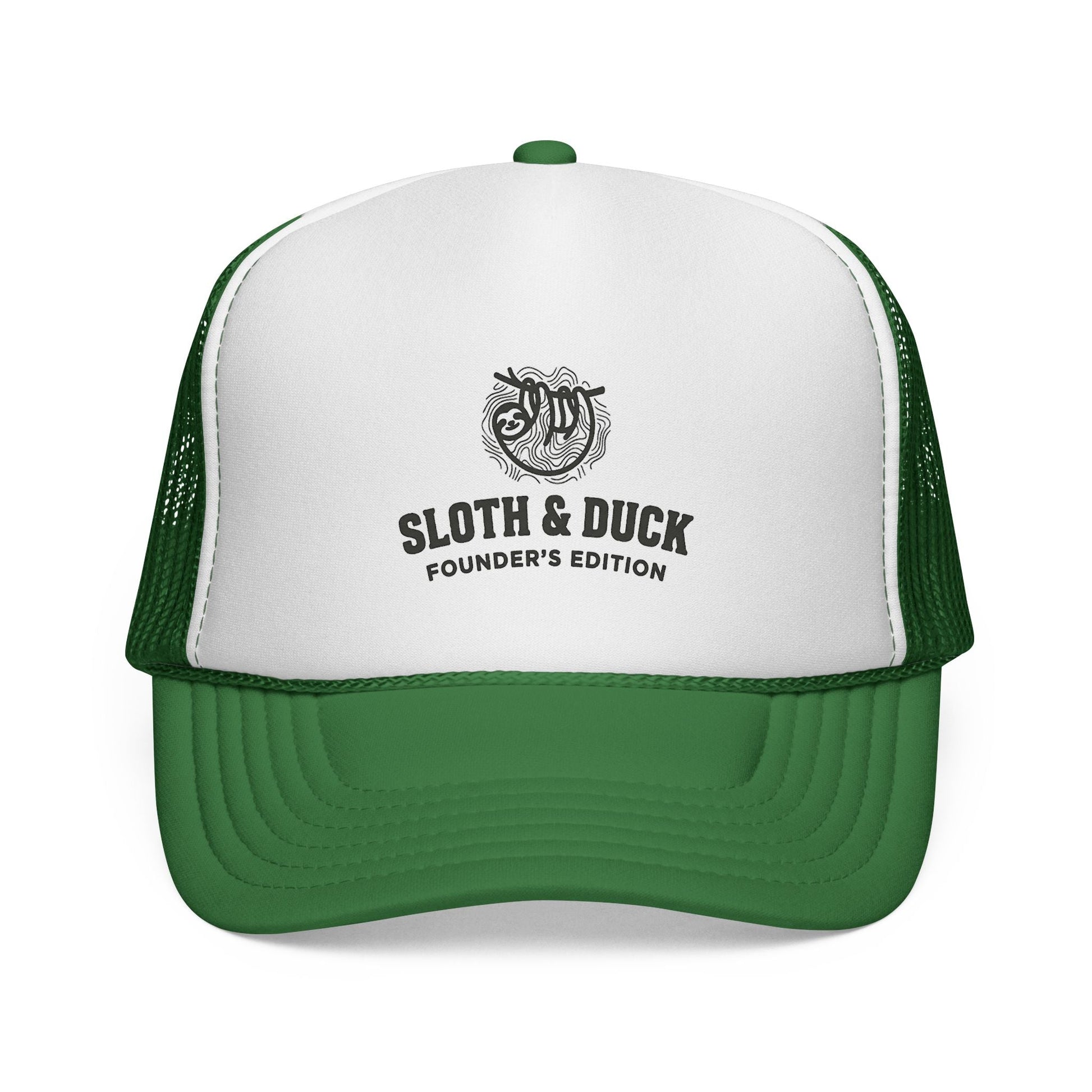 Sloth & Duck Founder’s Edition Trucker Cap | Vintage Sloth - Green - Sloth & Duck
