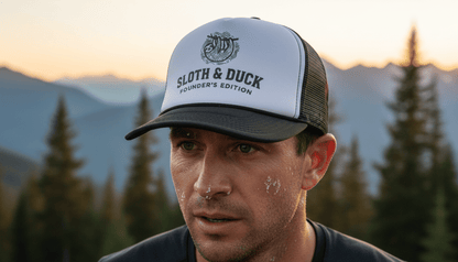 Sloth & Duck Founder’s Edition Trucker Cap | Vintage Sloth - Dark Navy - Sloth & Duck