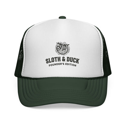Sloth & Duck Founder’s Edition Trucker Cap | Vintage Sloth - Dark Green - Sloth & Duck