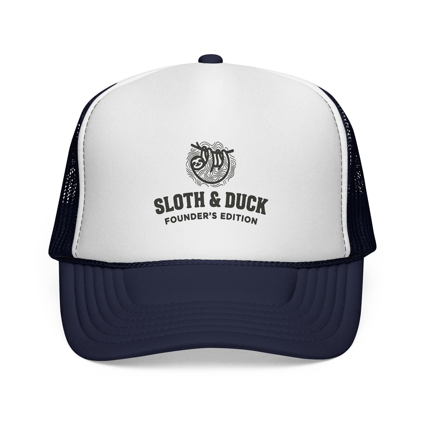 Sloth & Duck Founder’s Edition Trucker Cap | Vintage Sloth - Dark Navy - Sloth & Duck