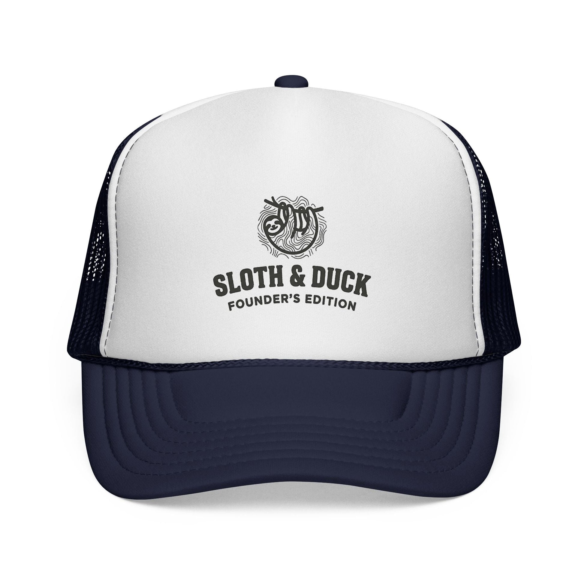 Sloth & Duck Founder’s Edition Trucker Cap | Vintage Sloth - Dark Navy - Sloth & Duck