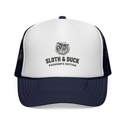 Sloth & Duck Founder’s Edition Trucker Cap | Vintage Sloth - Dark Navy - Sloth & Duck