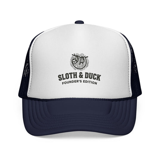 Sloth & Duck Founder’s Edition Trucker Cap | Vintage Sloth - Dark Navy - Sloth & Duck