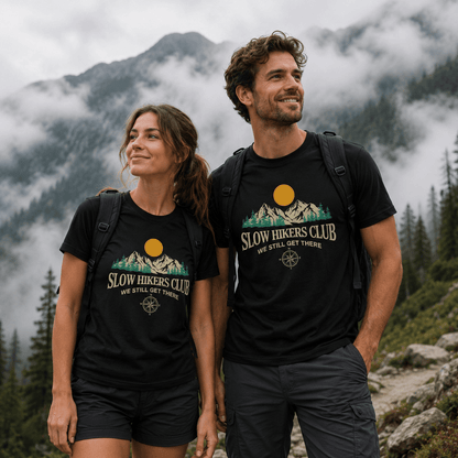 Slow Hikers Club Mountain View T-Shirt - S - Sloth & Duck