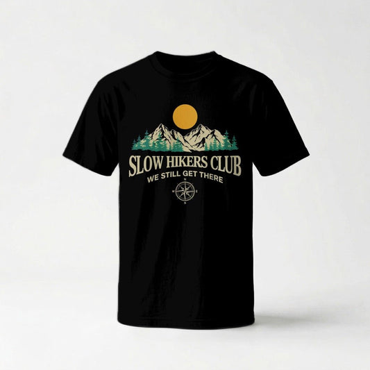 Slow Hikers Club Mountain View T-Shirt - S - Sloth & Duck