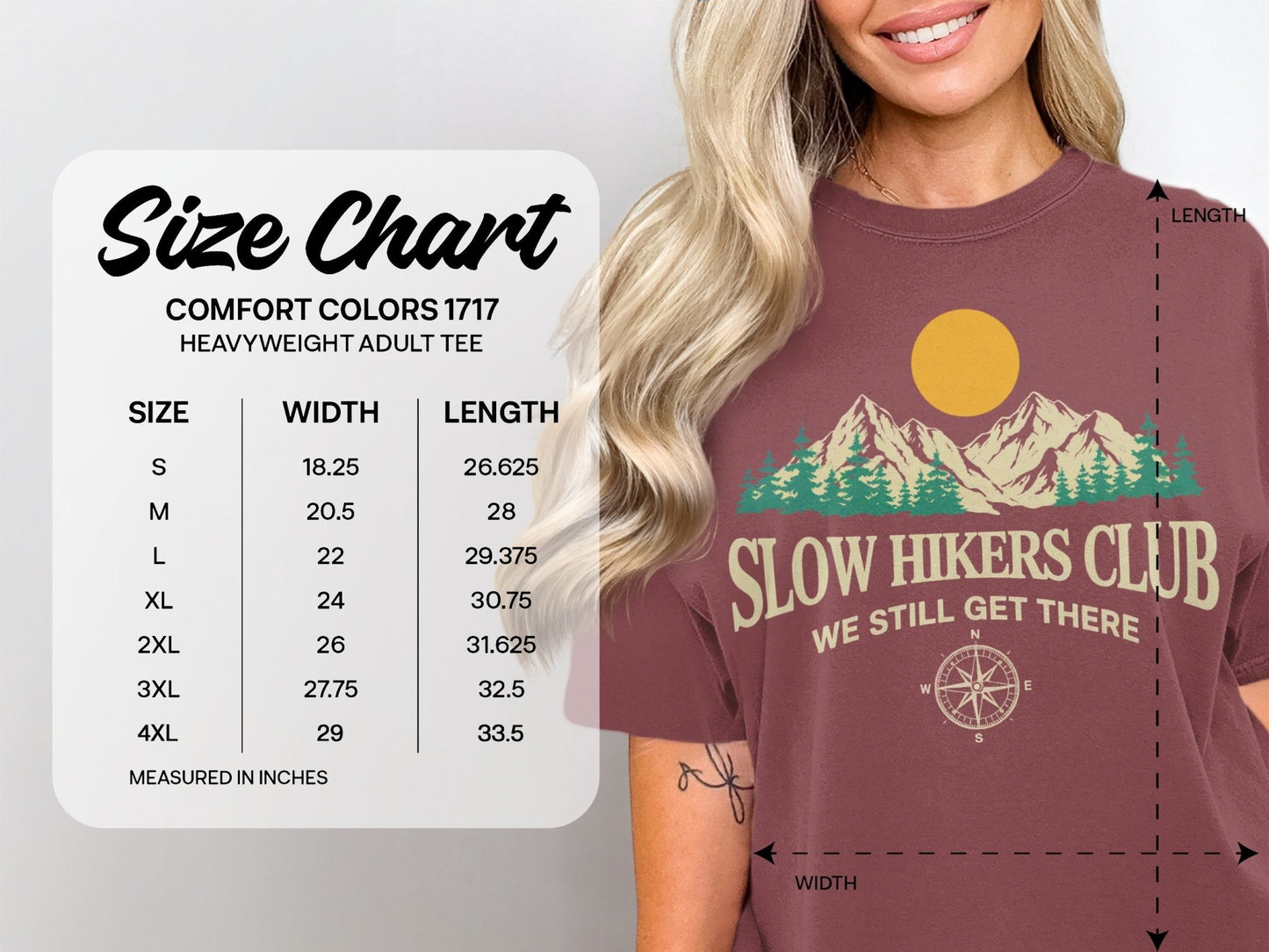 Slow Hikers Club Mountain View T-Shirt - S - Sloth & Duck