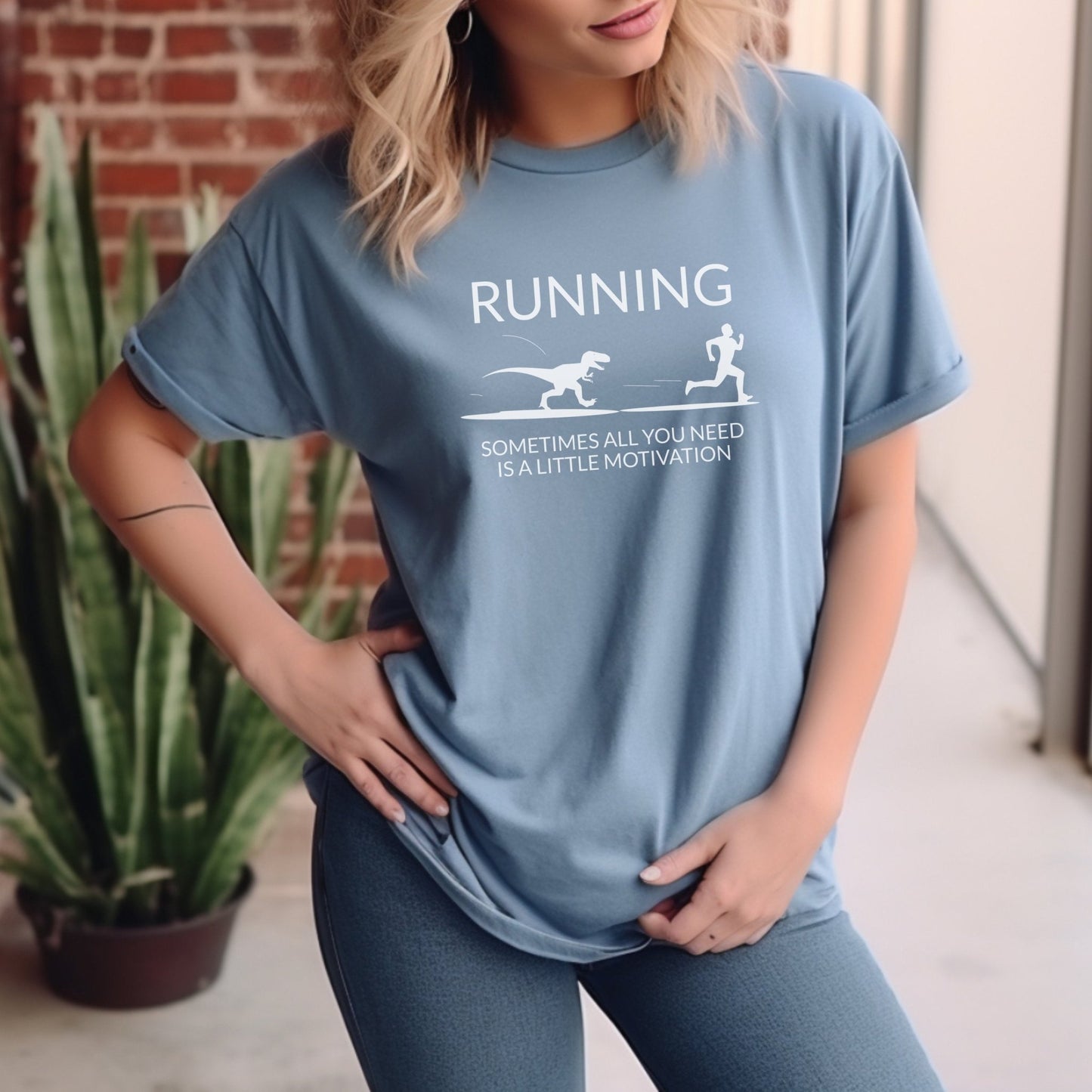 "Sometimes All You Need is a Little Motivation" Funny Running T-Shirt - Black - Sloth & Duck