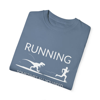 "Sometimes All You Need is a Little Motivation" Funny Running T-Shirt - Blue Jean - Sloth & Duck
