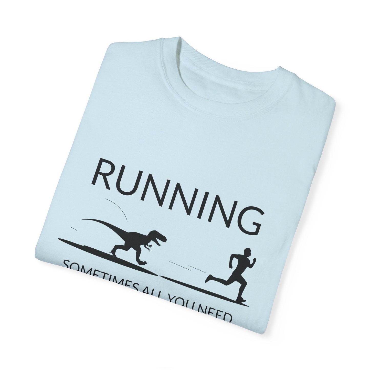 "Sometimes All You Need is a Little Motivation" Funny Running T-Shirt - Chambray - Sloth & Duck