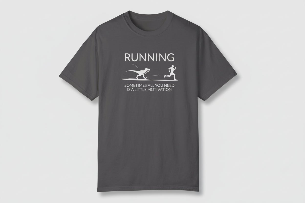 "Sometimes All You Need is a Little Motivation" Funny Running T-Shirt - Black - Sloth & Duck