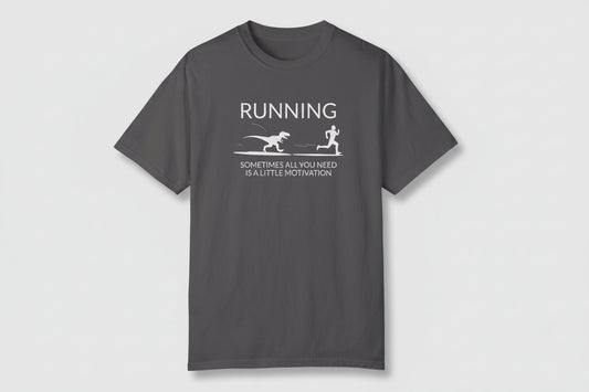 "Sometimes All You Need is a Little Motivation" Funny Running T-Shirt - Black - Sloth & Duck
