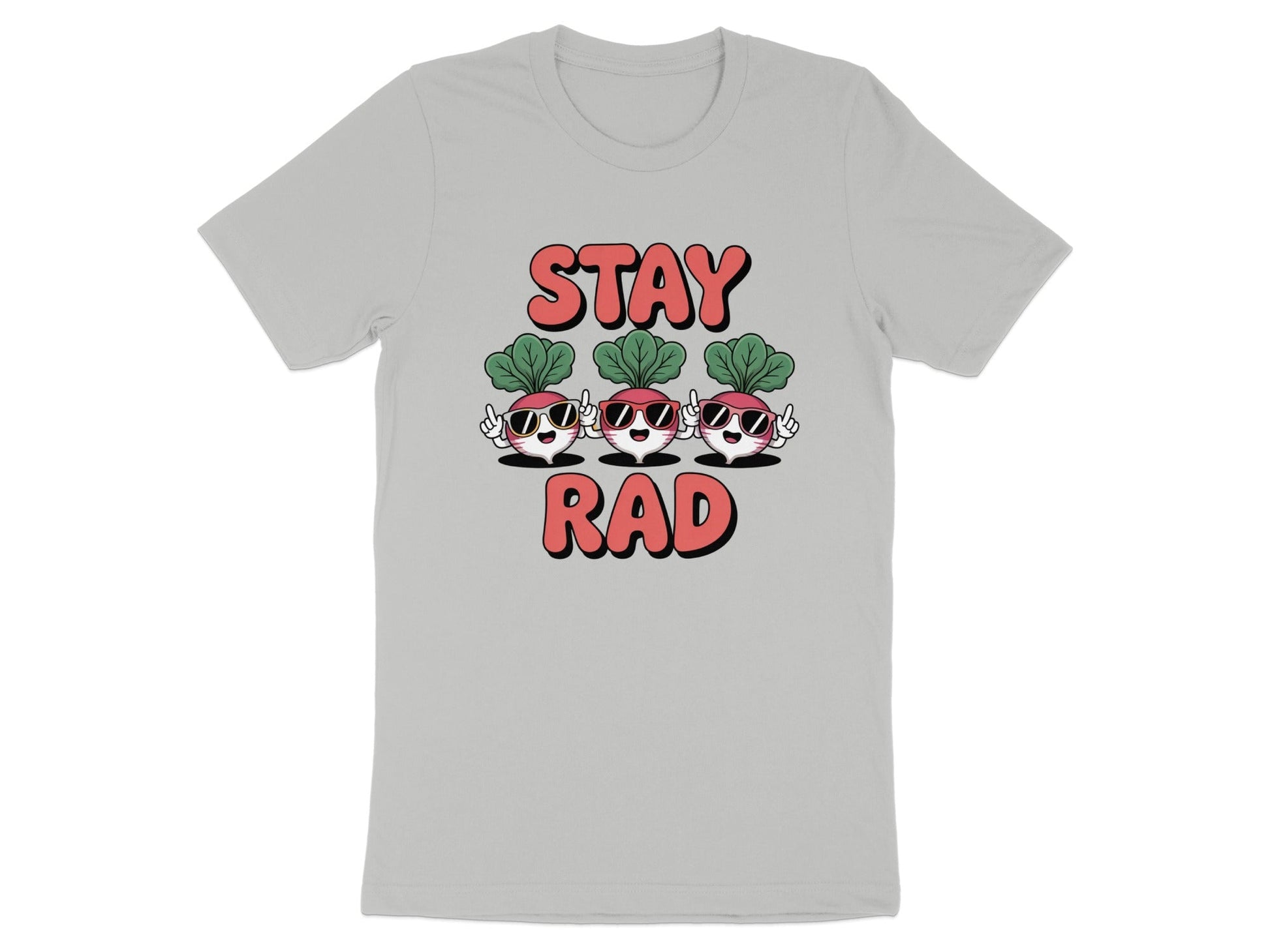 "Stay Rad" Cool Vegetables with Glasses Graphic T-Shirt - Adult - Sloth & Duck