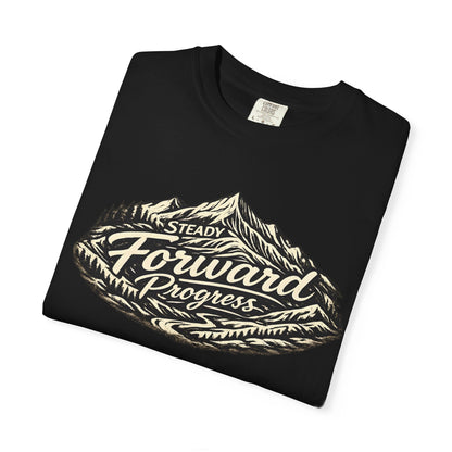 Steady Forward Progress Mountain T-Shirt -Black - Sloth & Duck