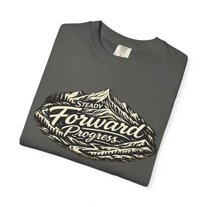 Steady Forward Progress Mountain T-Shirt -Pepper - Sloth & Duck