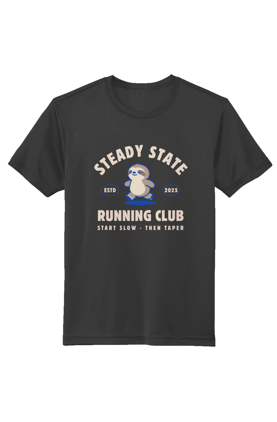 Steady State Running Club Performance T-Shirt - Black - Sloth & Duck