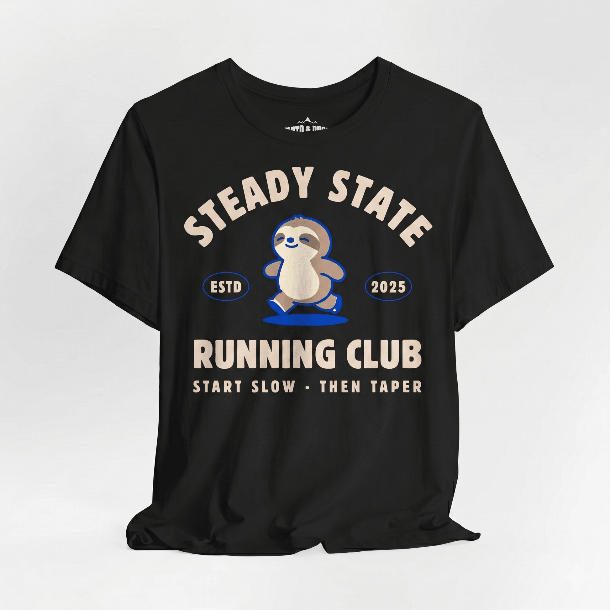 Steady State Running Club Performance T-Shirt - Black - Sloth & Duck