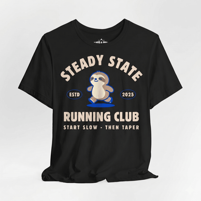 Steady State Running Club Performance T-Shirt - Black - Sloth & Duck