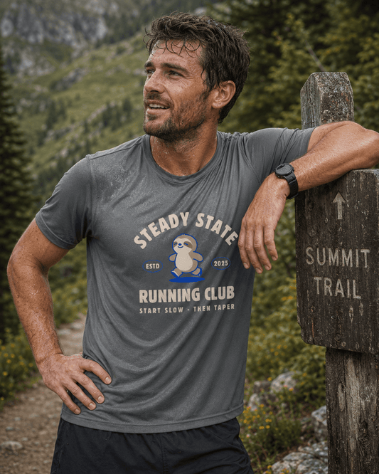 Steady State Running Club Performance T-Shirt - Black - Sloth & Duck