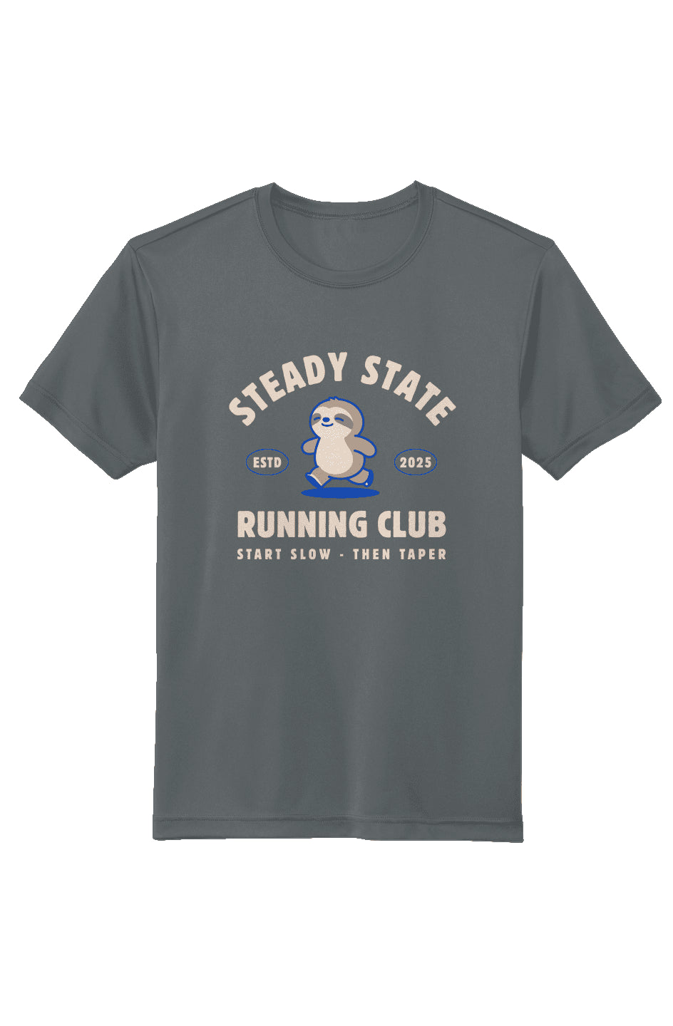 Steady State Running Club Performance T-Shirt - Iron Grey - Sloth & Duck